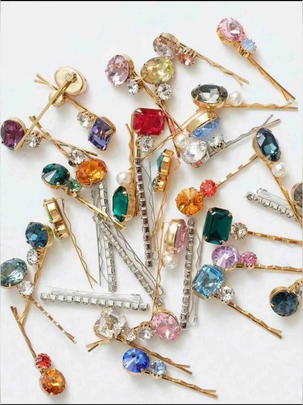 ✨NEW 6-piece Multicolor Crystal Hair Pins - Women Accessories